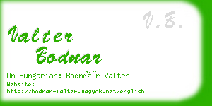 valter bodnar business card